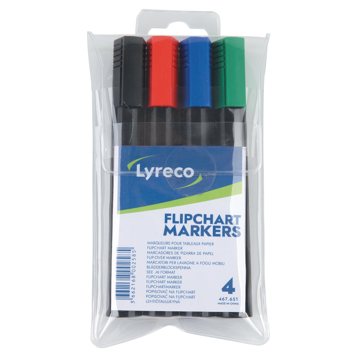 Lyreco Flipchart Markers Bullet Asst - Pack Of 4 1
