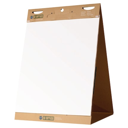 Bloc Papier Présentation Bi-Office Bloc Papier Ardoise A1 - 40 Feuilles 60g/ m², Perforées, Lot De 5 Blocs Paperboard Perforé 40 Feuilles 60g