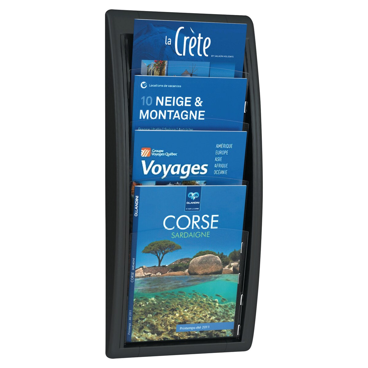 Wall Display Rack 627 X 258 X 70mm - Holds 4 X A4 Documents 1