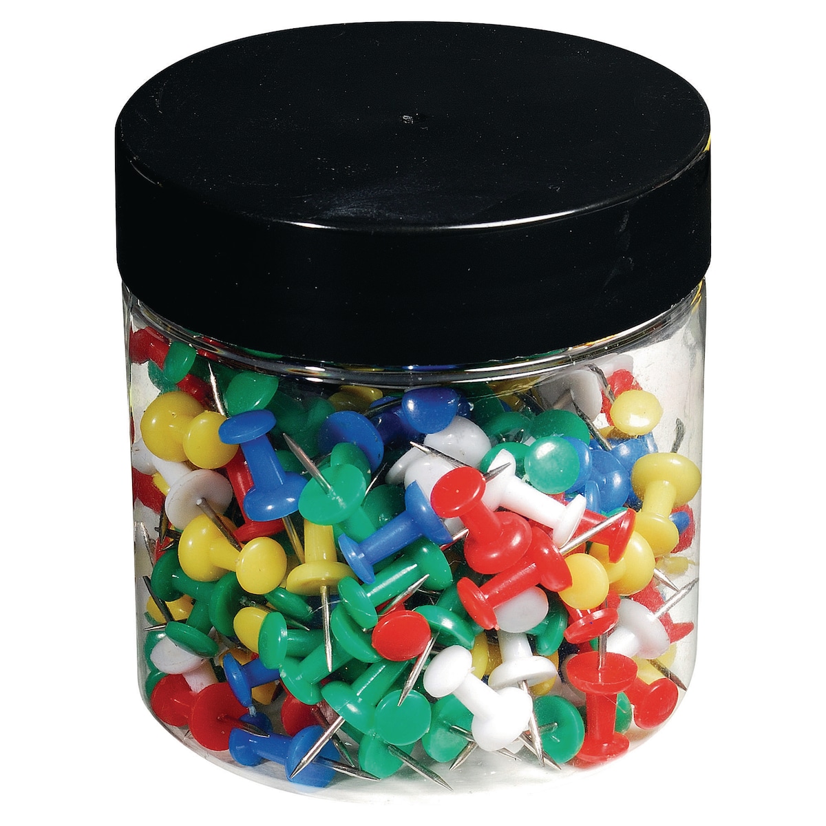 Exacompta 7mm Push Pins, Assorted Colours - Box of 200 1