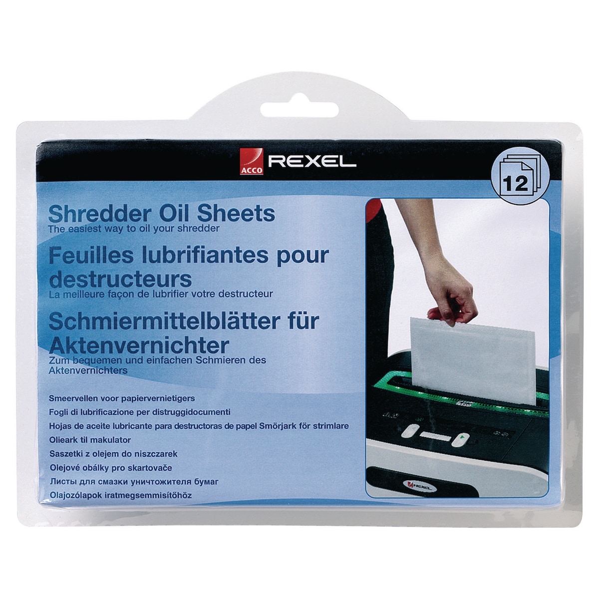 Rexel Shredder Oil Sheets Pack of 12 A5 Size Shredder Maintenance 2101948 1