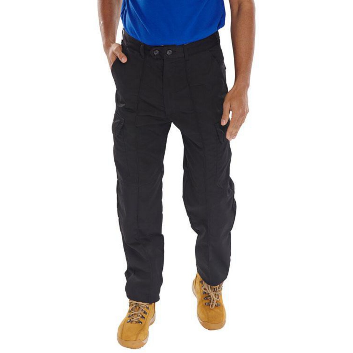 Polycotton Trouser Black, 36" Waist Short Leg 1
