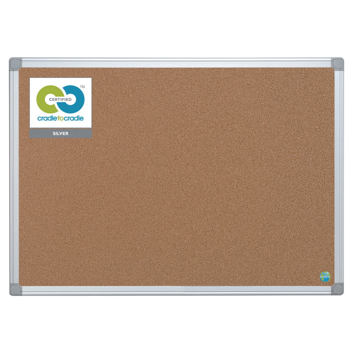 Earth-It Aluminium 900mm X 600mm Cork Board 1