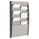 Paperflow Wall Display Rack 20 Compartments Grey 1