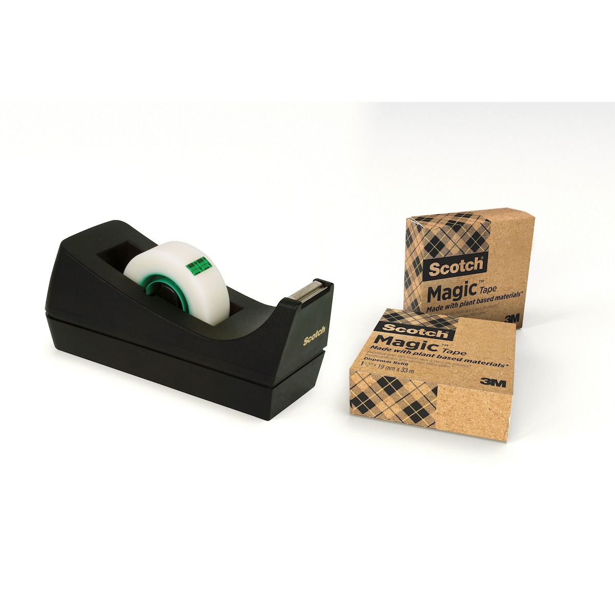 Scotch Magic Tape C38 Desk Dispenser - Black (1 Roll of Tape included) 1