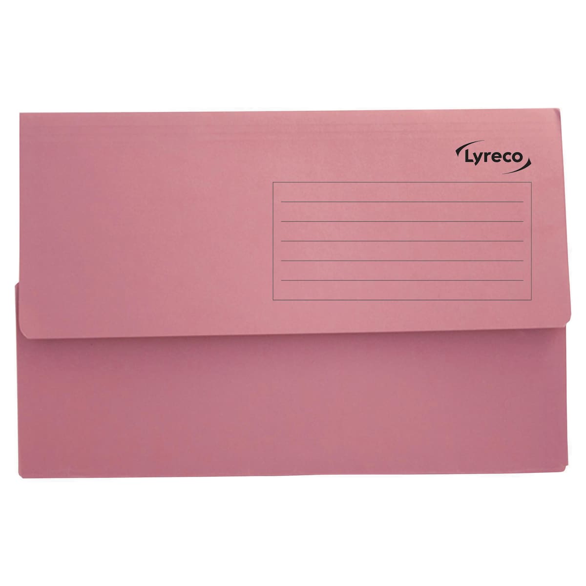Lyreco Document Wallet, Foolscap Size, 250g Card - Pink, Pack of 50 1