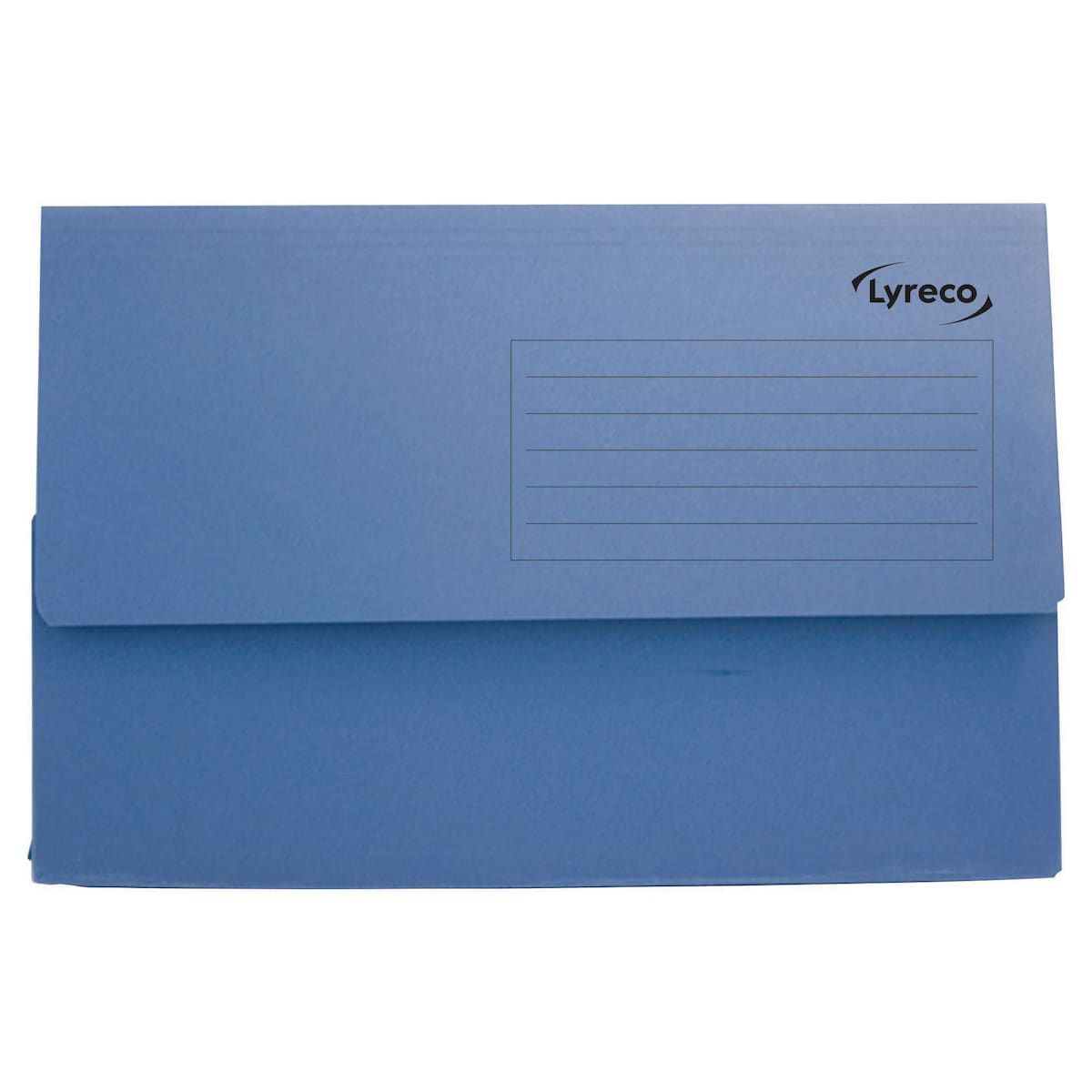 Lyreco Document Wallet, Foolscap Size, 250g Card - Blue, Pack of 50 1