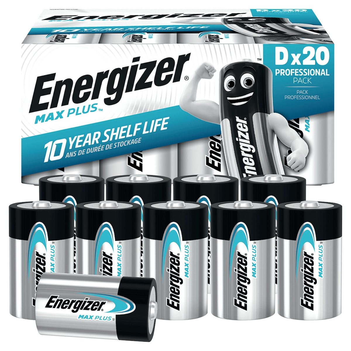 Energizer Alkaline Max Plus D Batteries - 20 Pack 1