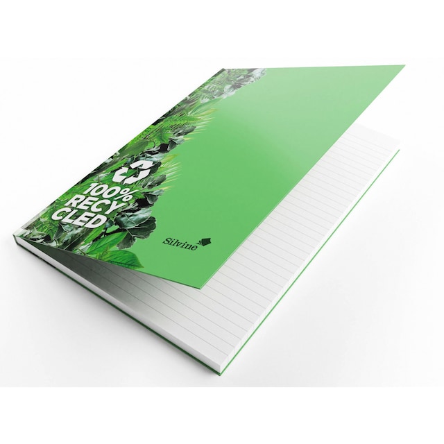 Silvine Premium A4 Recycled Hardback Notebook - Lined (128 Pages) 1