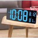 Alba blue led clock calendar temperature 1