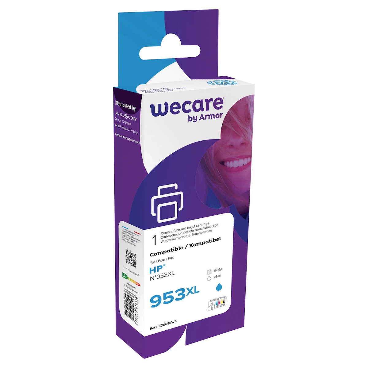WeCare Compatible HP 953XL Cyan Ink Cartridge 1