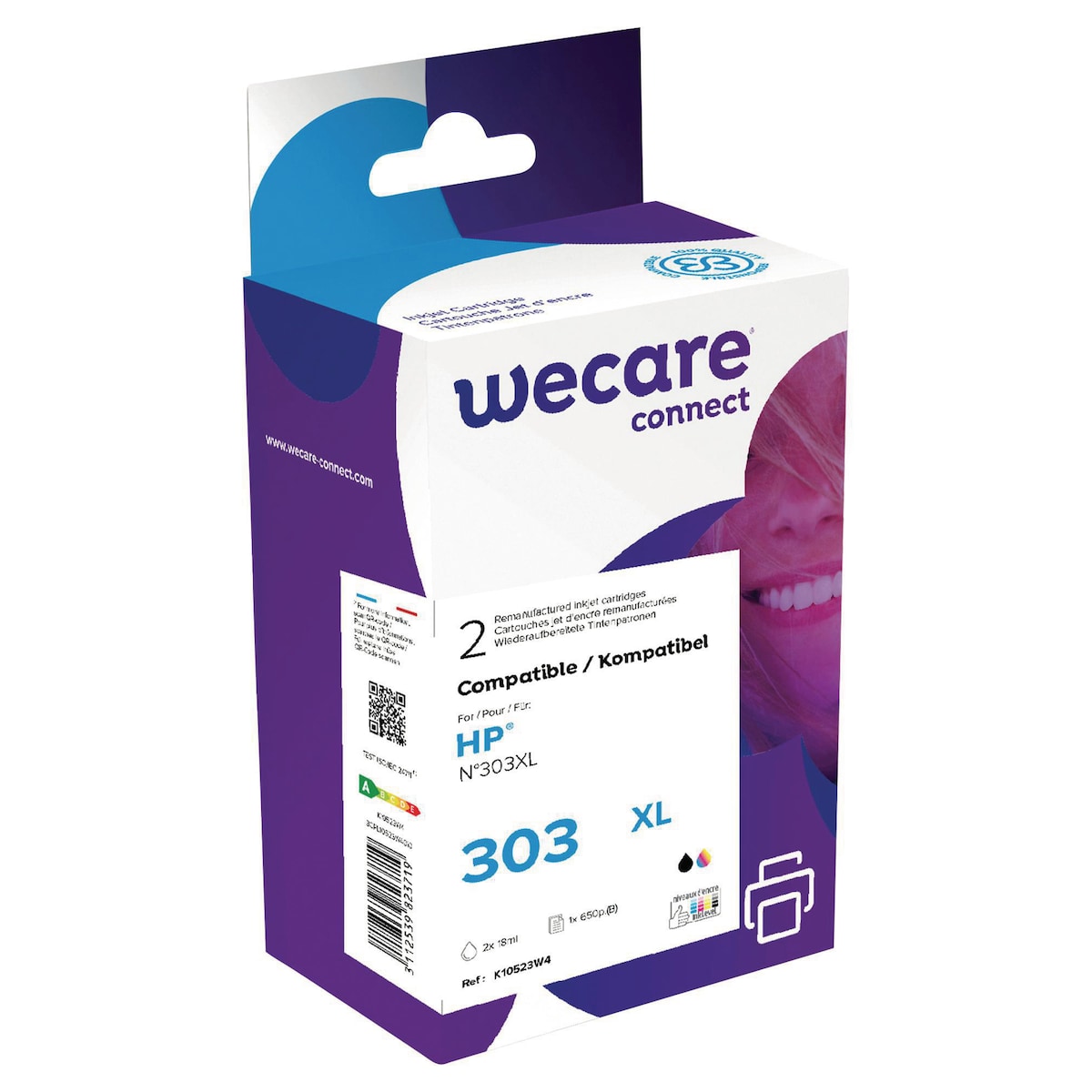 WeCare Compatible 303XL 3YN10AE Black & Tri-Colour Ink Cartridge 1