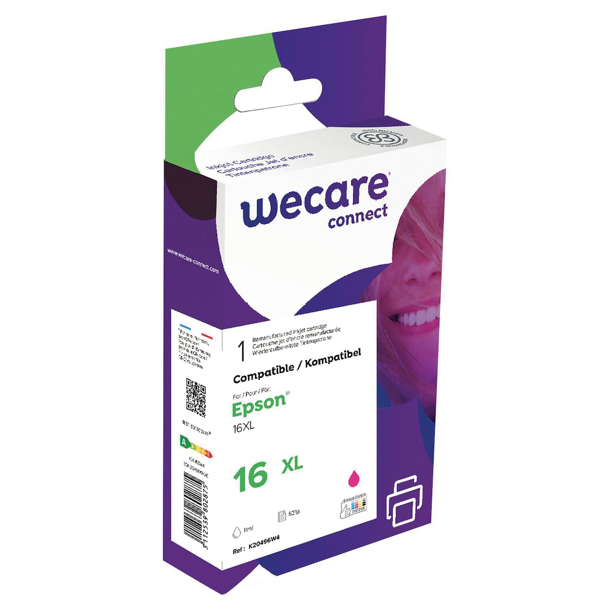 WeCare Compatible Epson 16XL Magenta Ink Cartridge 1