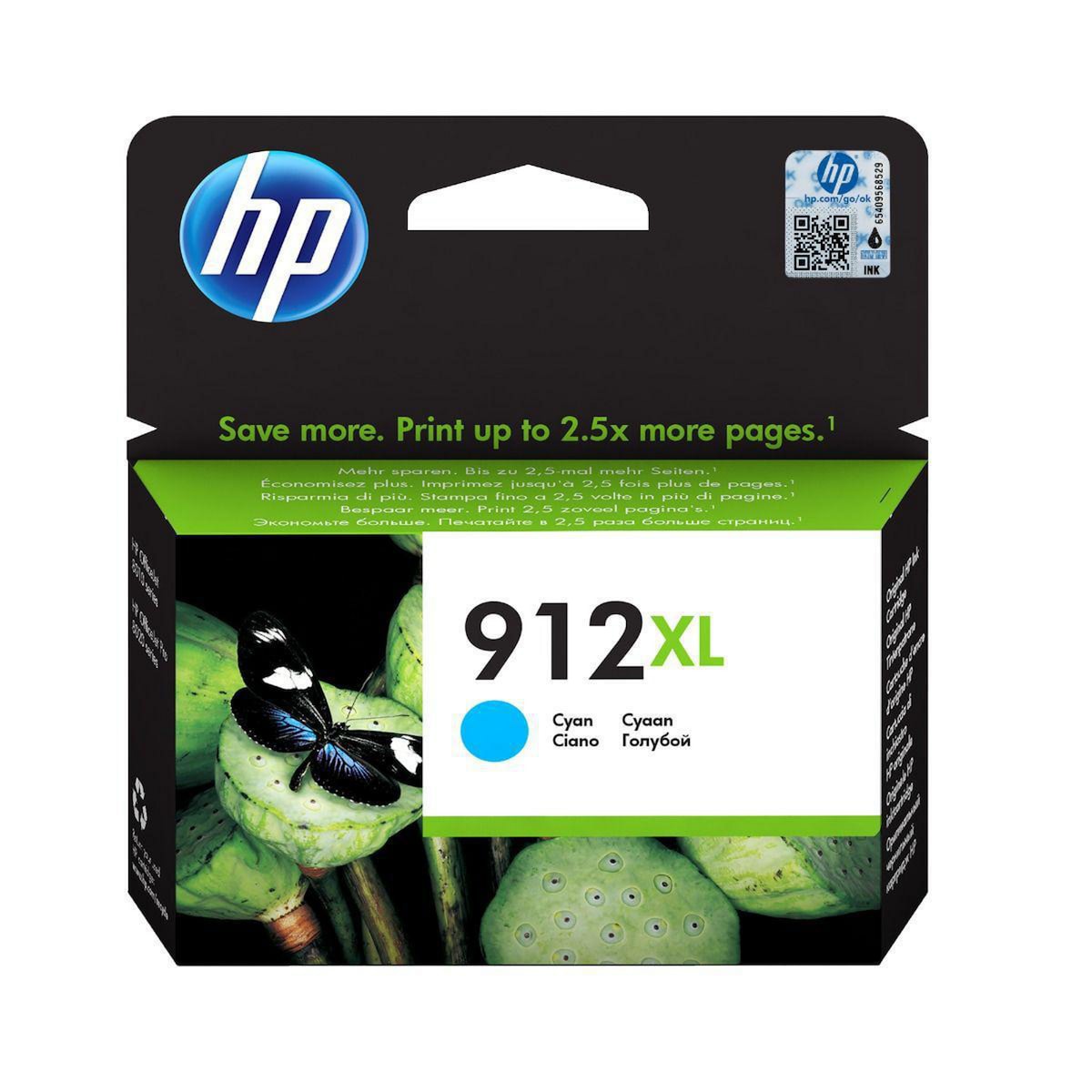 HP 912XL High Yield Cyan Original Ink Cartridge (3YL81AE) 1
