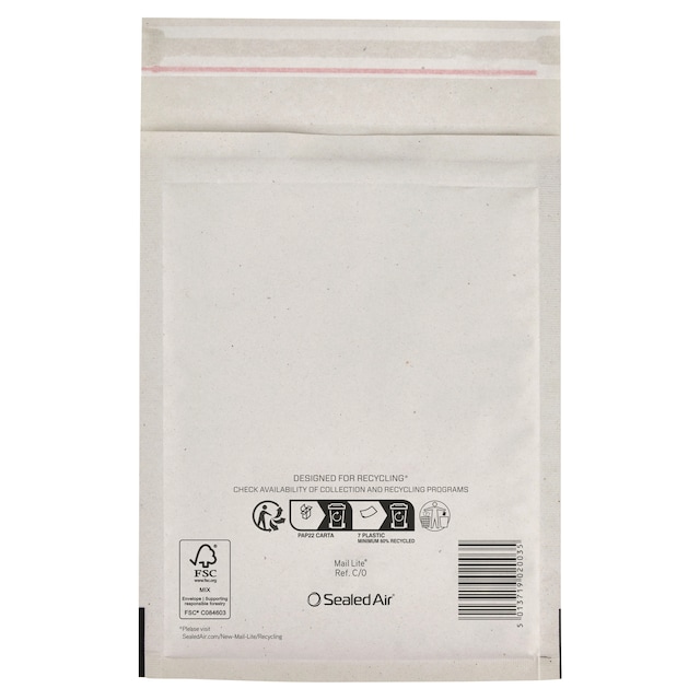 Bubble Lined Envelope C/0 White 150x210mm BX200 1