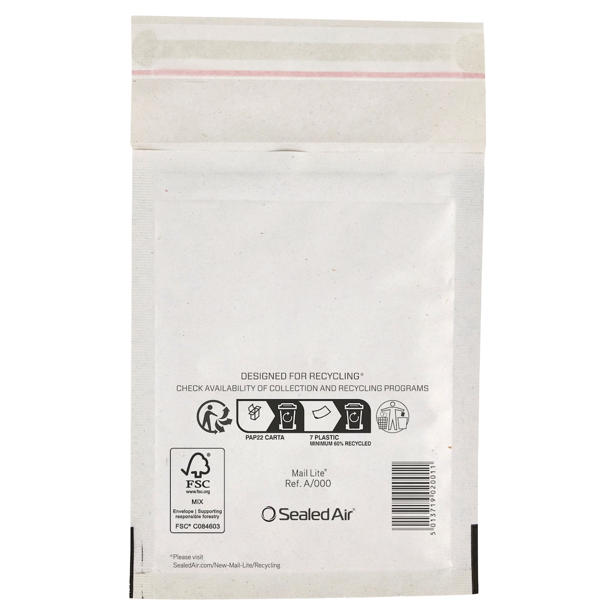 Bubble Lined Envelope A/000 White 110x160mm BX200 1
