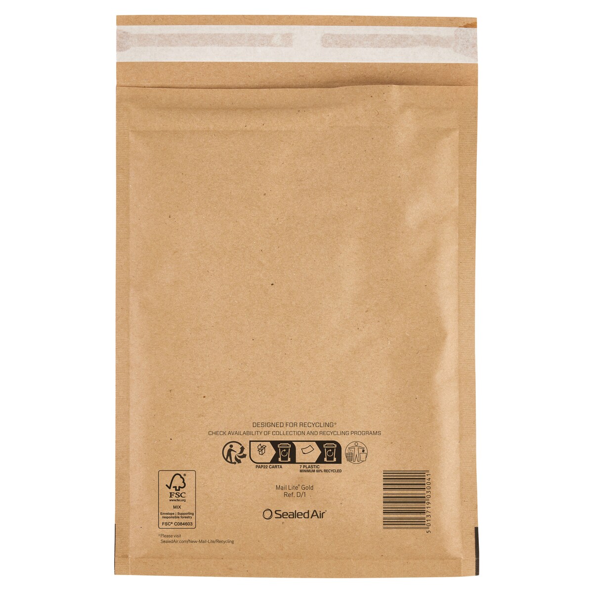 Bubble Lined Envelope D/1 Brown 180x260mm BX200 1