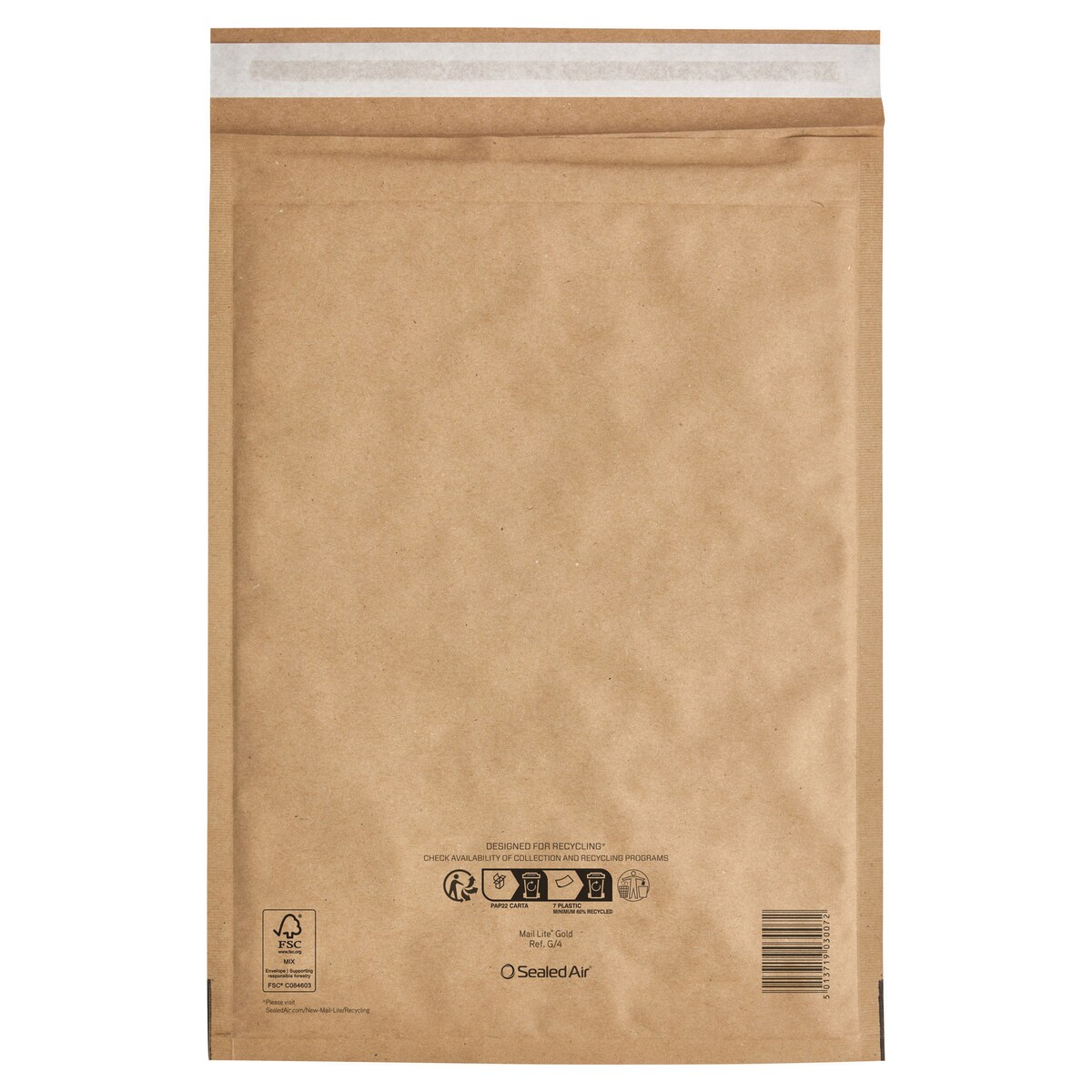 Bubble Lined Envelope G/4 Brown 240x330mm BX100 1