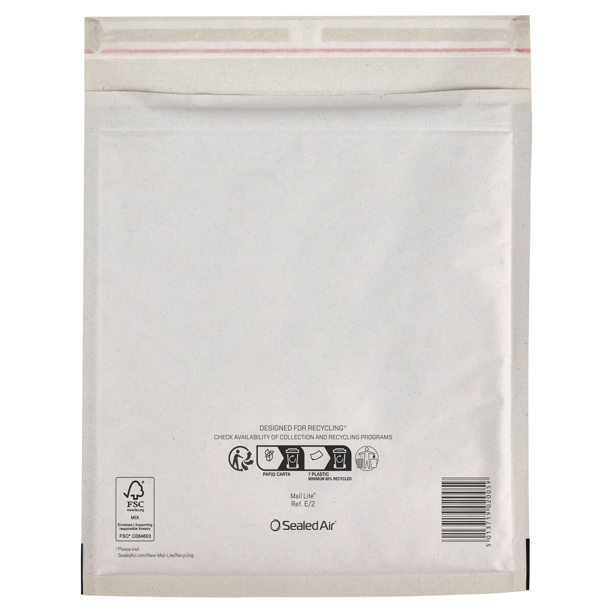 Bubble Lined Envelope E/2 White 220x260mm BX200 1