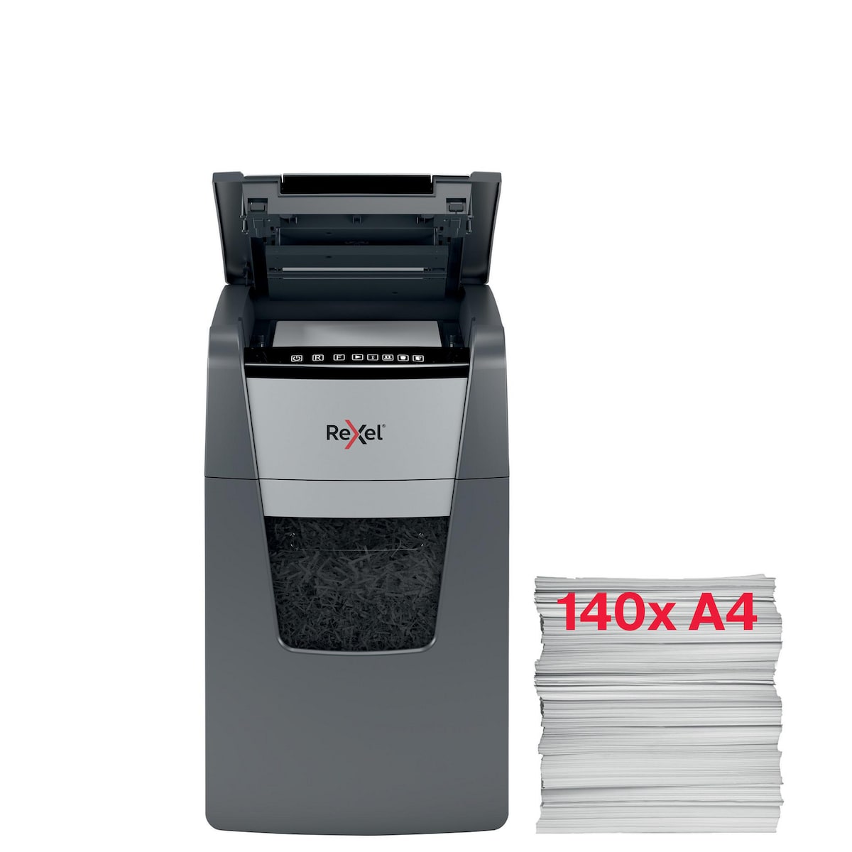 Rexel Shredder 140X AutoFeed Optimum Cross Cut 44L Bin - Lyreco Exclusive 1