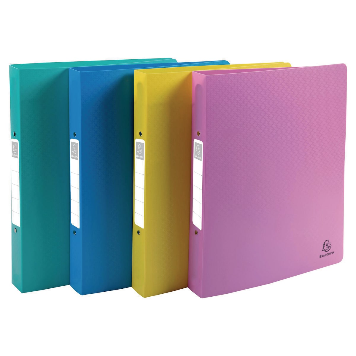 Exacompta Forever Young A4+ 40mm Ring Binders - Assorted Colours, Pack of 4 1