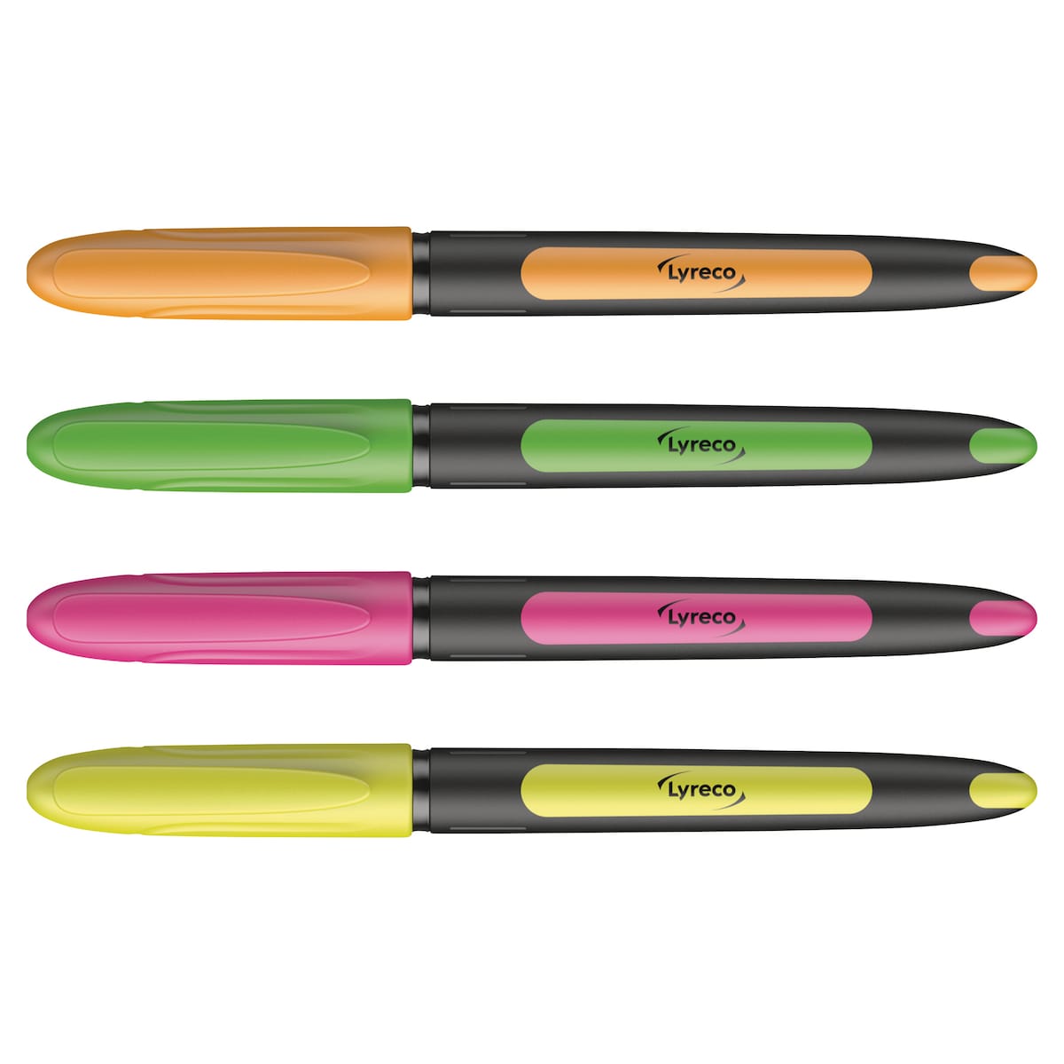 Lyreco Pen-Style Highlighters, Assorted Colours - Pack of 4 1