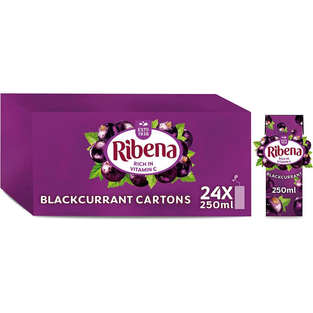 Ribena Ready to Drink Blackcurrant 24x250ml 1