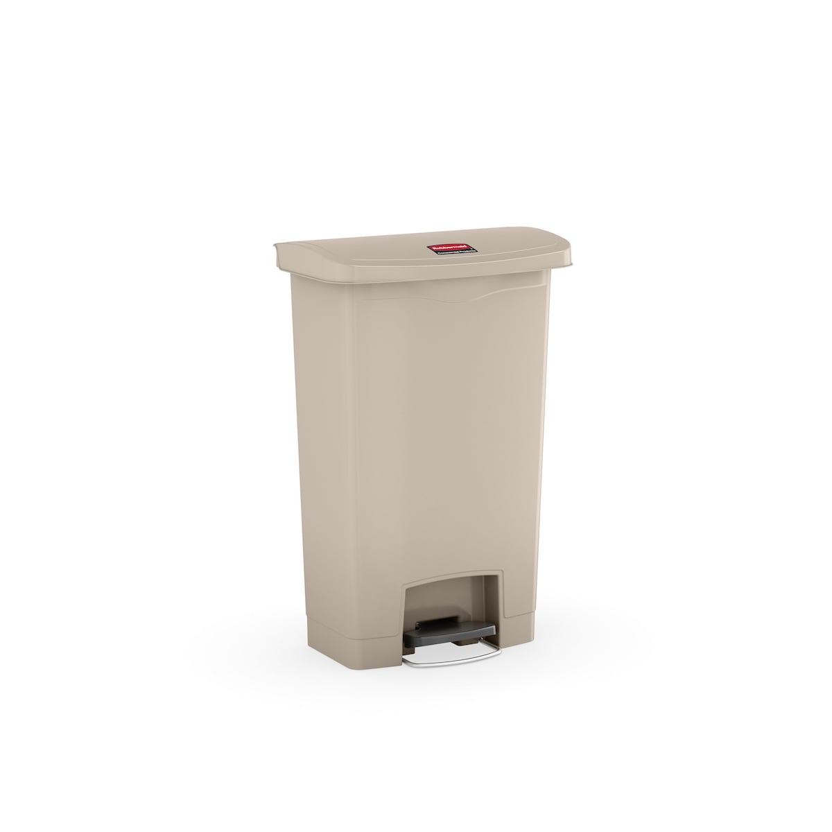Rubbermaid Slim Jim Step-on Resin Front Step Waste Receptacle Bin 50L Beige 1