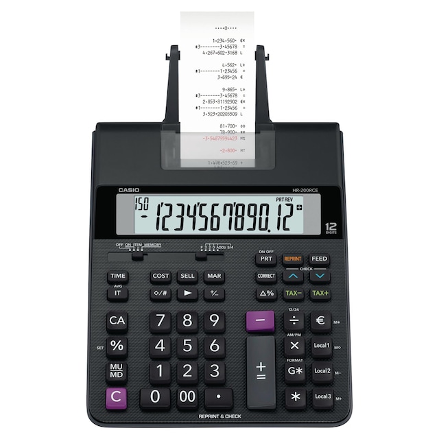 CASIO HR-200RCE PRINT CALCULATOR 1