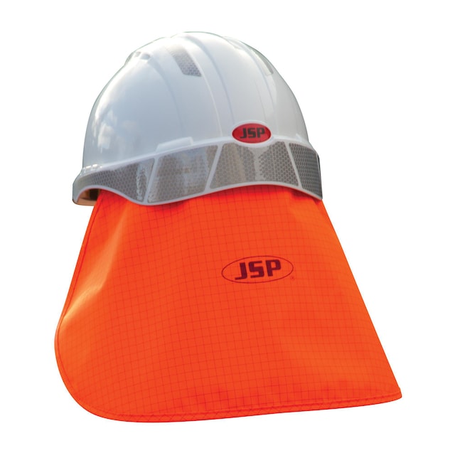 JSP Neck Cape with UPF50 in high visibility orange 1