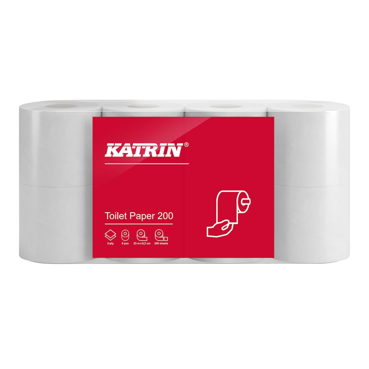 Katrin Toilet Paper Roll 200 Sheets 2-Ply - Pack of 56 1