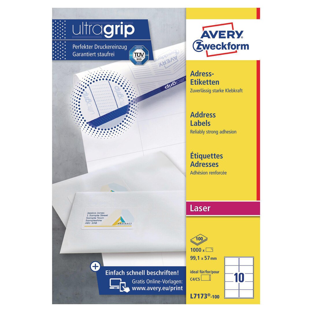 Avery L7173-100 Labels, 99.1 x 57 mm 10 Labels... | Lyreco
