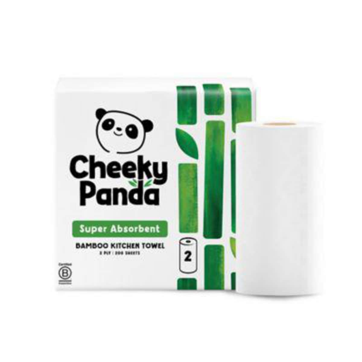 Cheeky Panda Kitchen Roll Plastic-Free Bamboo 2-Ply - Pack Of 10 1