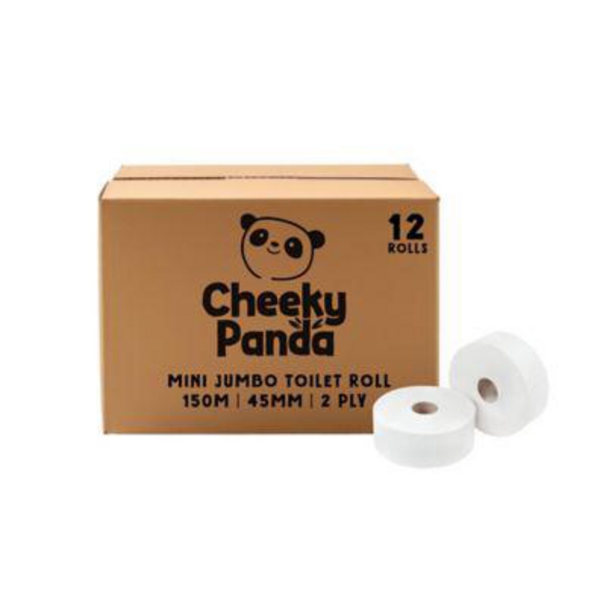 Cheeky Panda Mini Jumbo Roll Plastic-Free Bamboo 150m - Pack Of 12 1