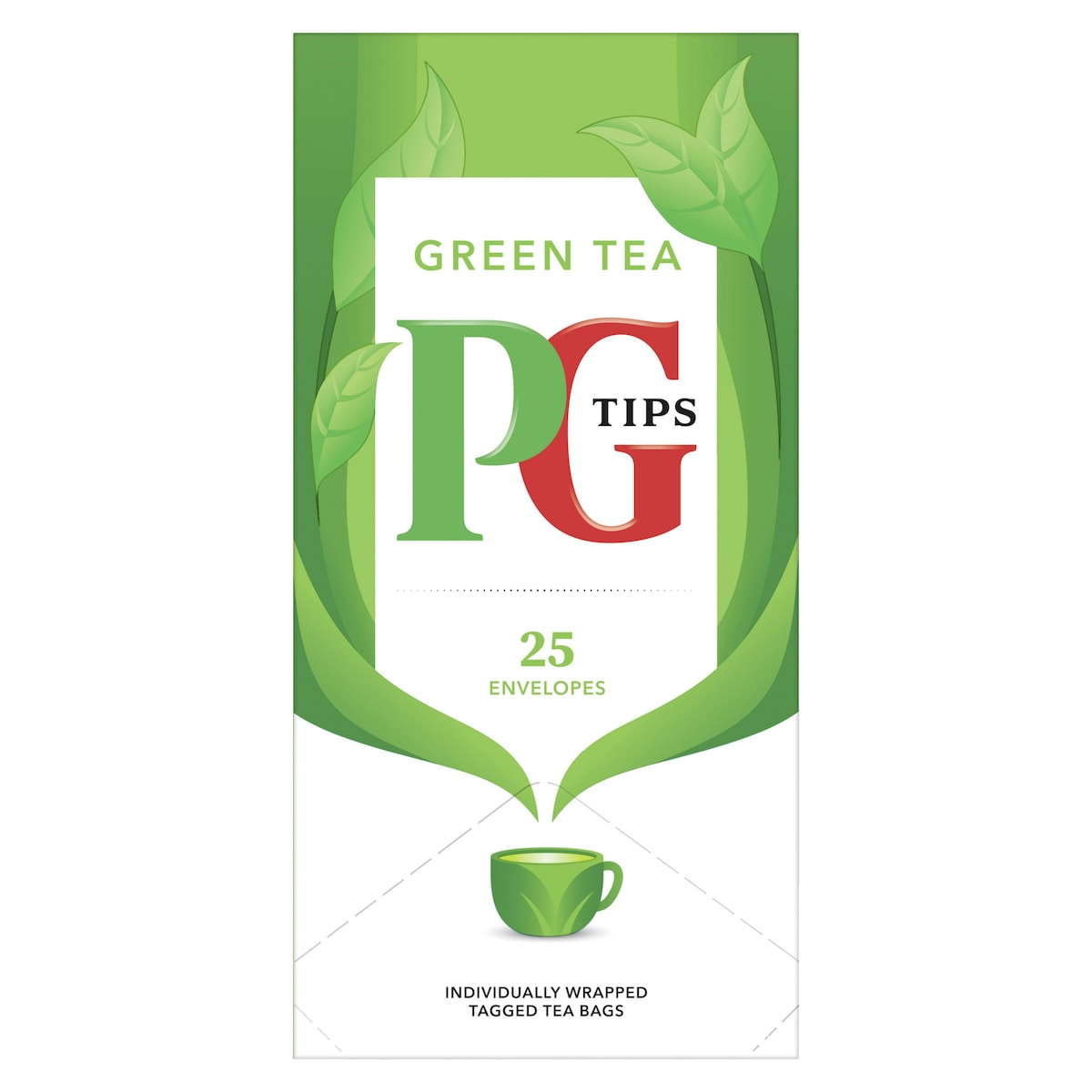 PG Tips Smooth Green Tea Bags - Box of 25 | Lyreco