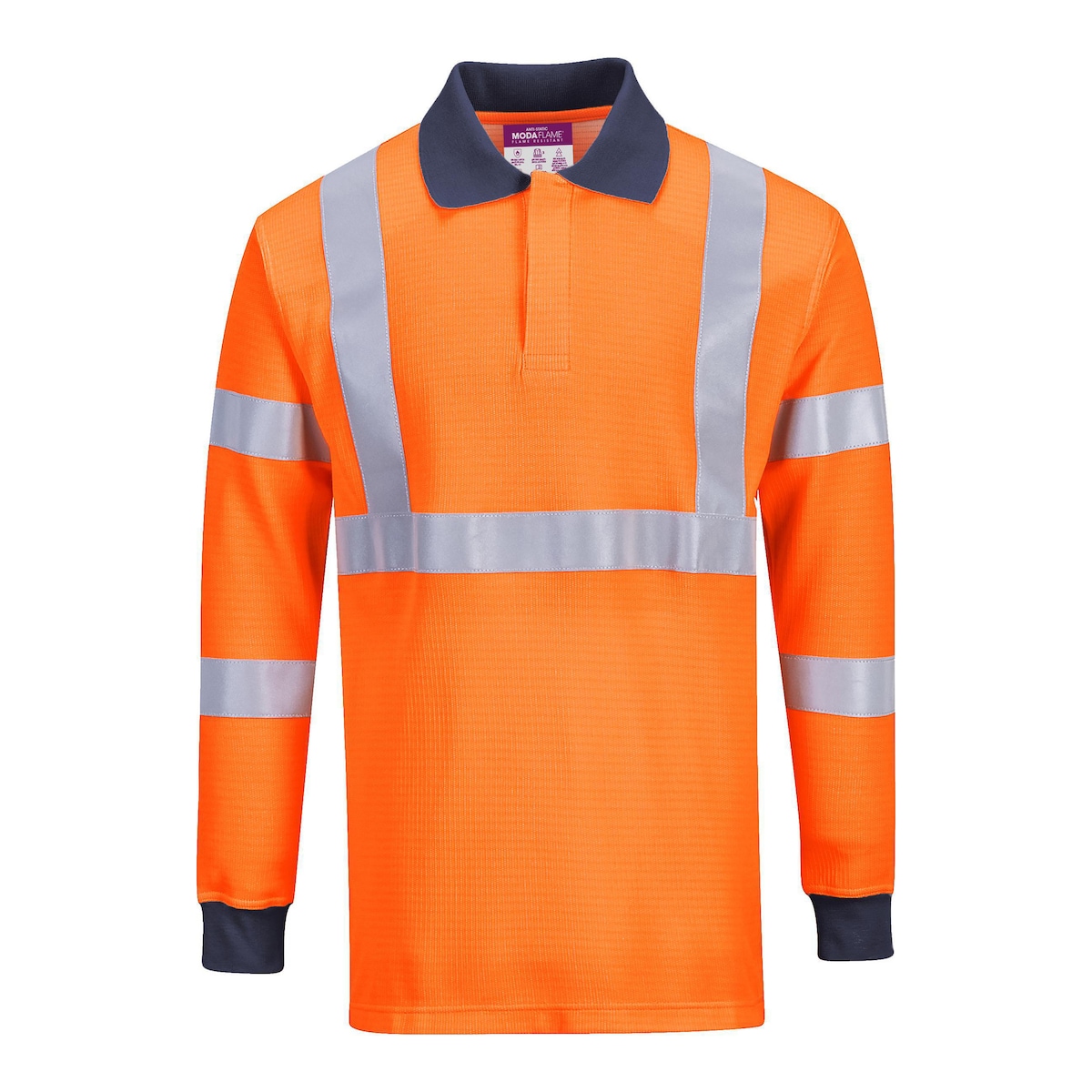 Portwest - Flame Resistant RIS Polo Shirt,, Orange - Size Large 1