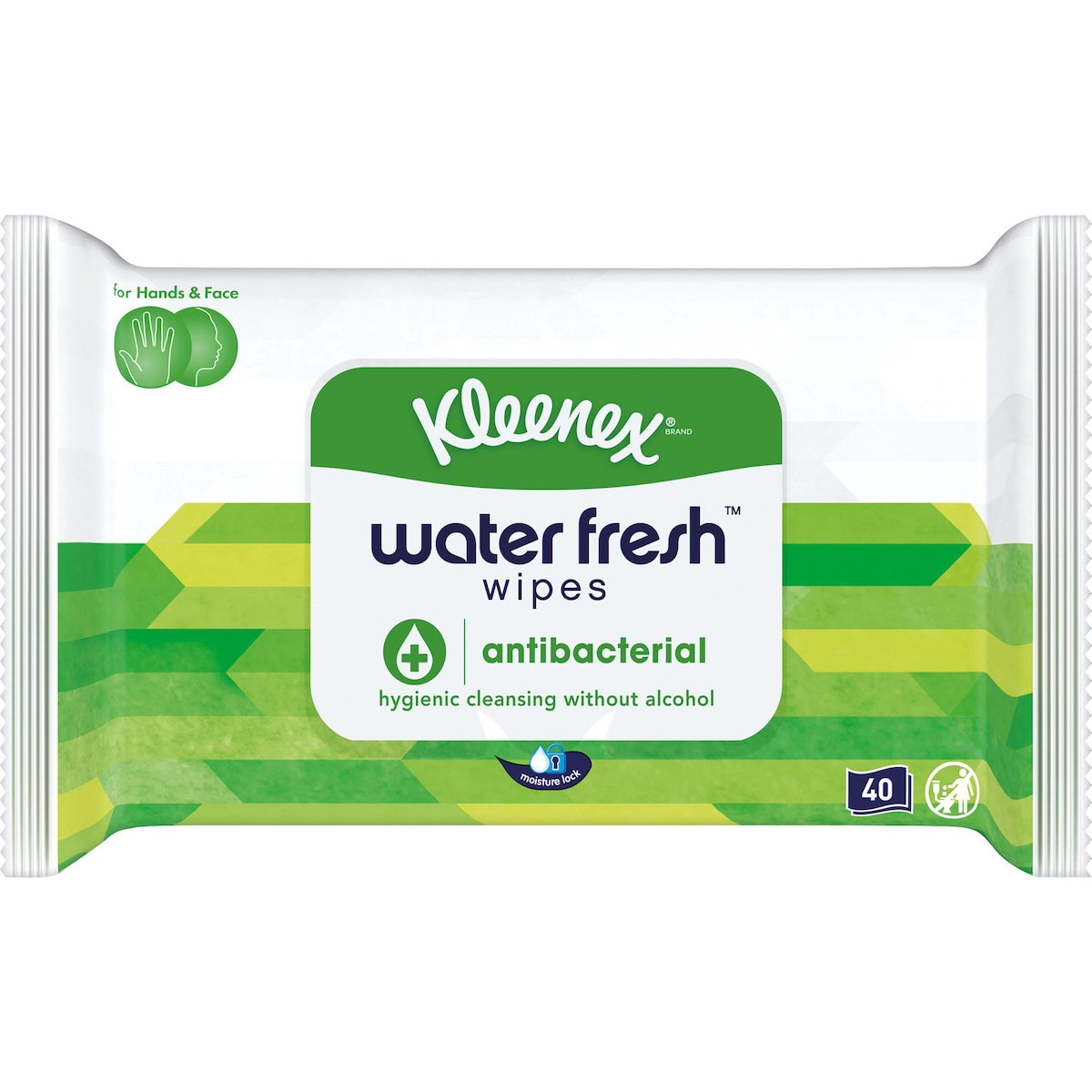 Kleenex Anti-Bacterial Water Fresh Wipes - Pack of 40 1