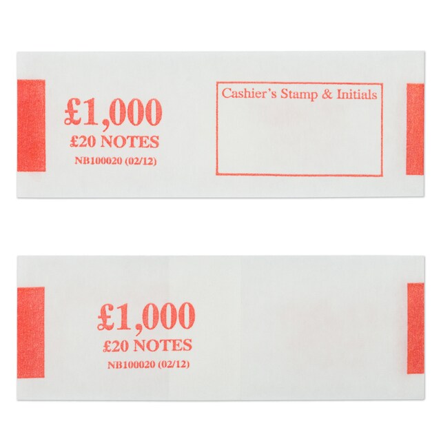Notebands £1000 In £20 - Pack of 500 | Lyreco