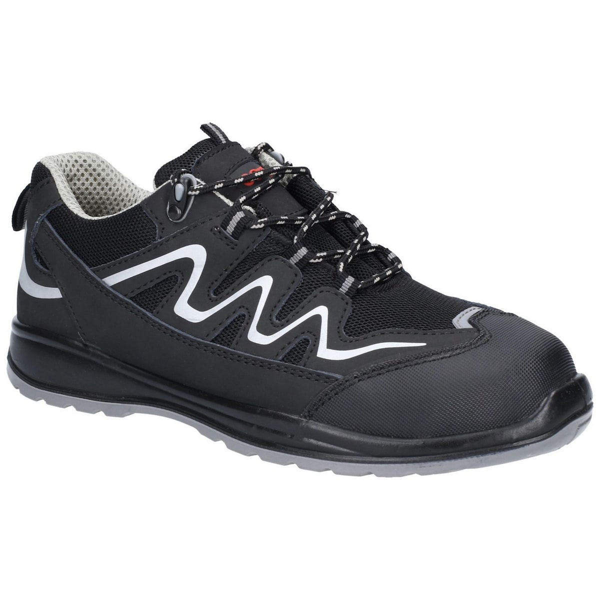 Footsure FS313 S3 Safety Trainers Black & Silver Size 8/42 1