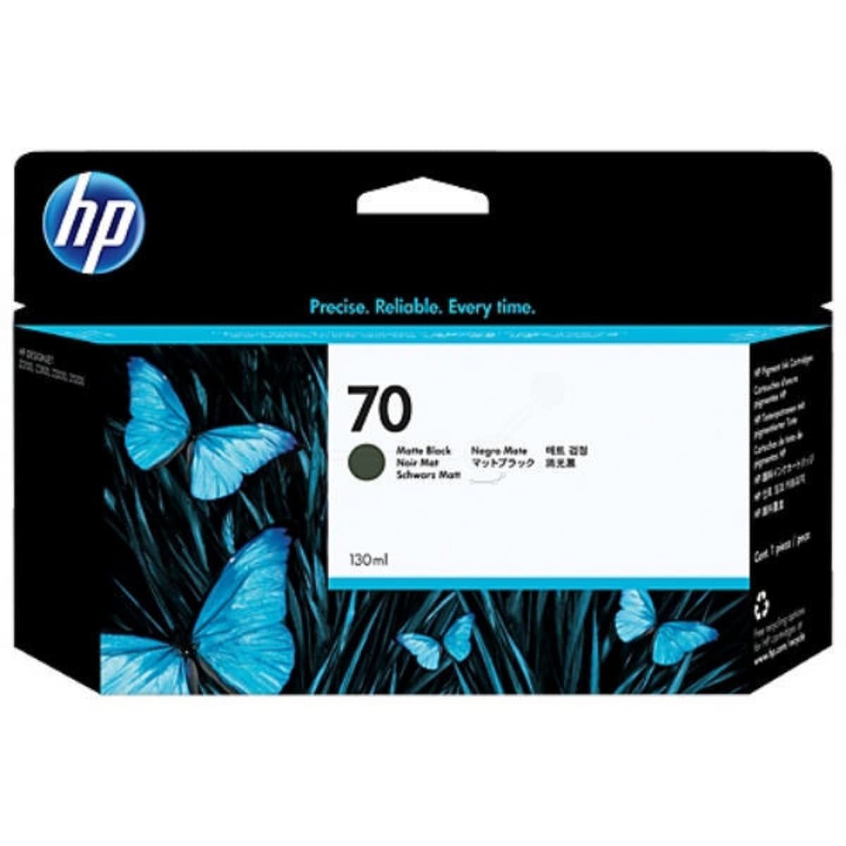 HP 70 130-ml Matte Black DesignJet Ink Cartridge (C9448A) 1