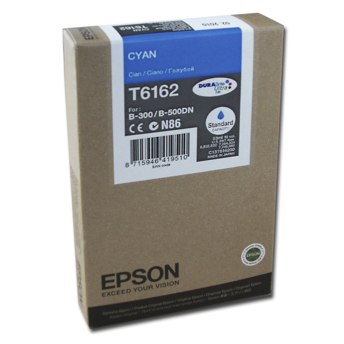Epson T6162 Ink Cartridge Cyan 1
