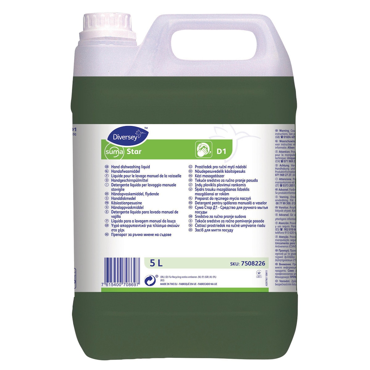 Suma Star D1 Hand Dishwashing Liquid 5 Litre 1