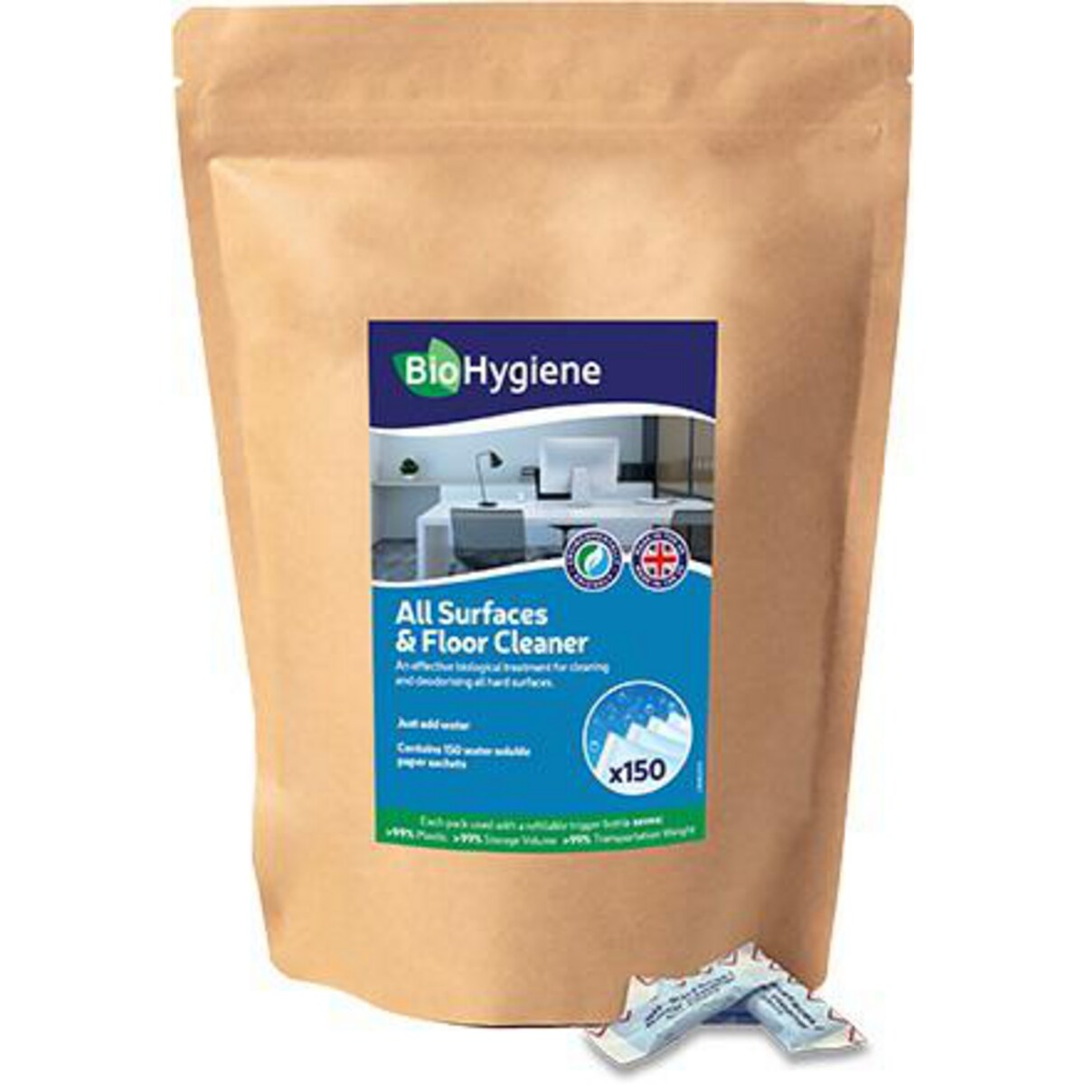 BioHygiene All Surfaces & Floor (Paper Soluble) Sachets - Pack of 150 1