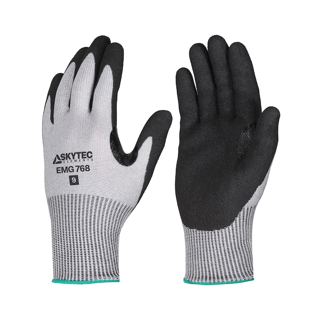 Skytec Elements EMG768 Cut F Sandy Nitrile Glove - Large , Pack of 10 1