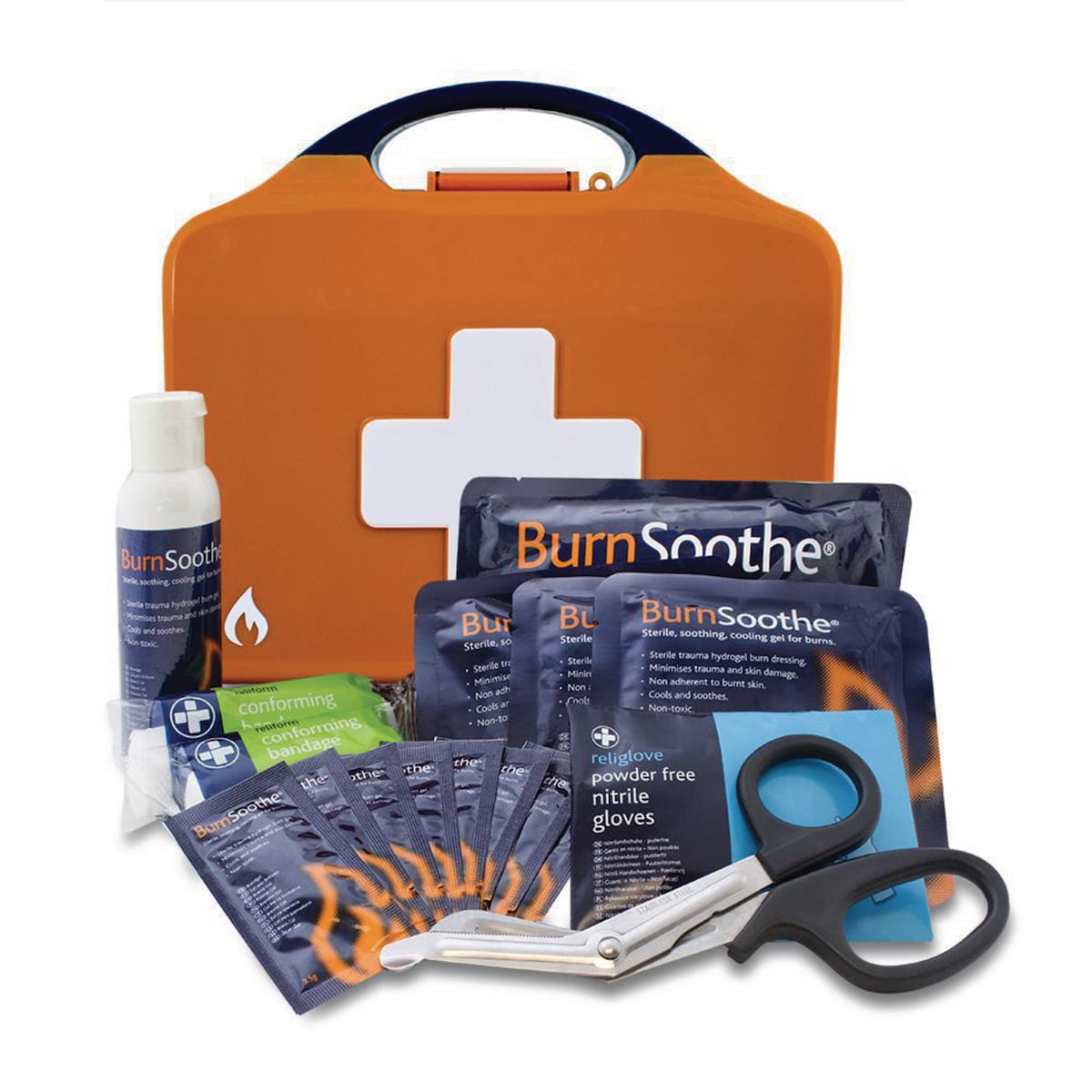 Burns First Aid Kit In Small Orange Aura Box 1