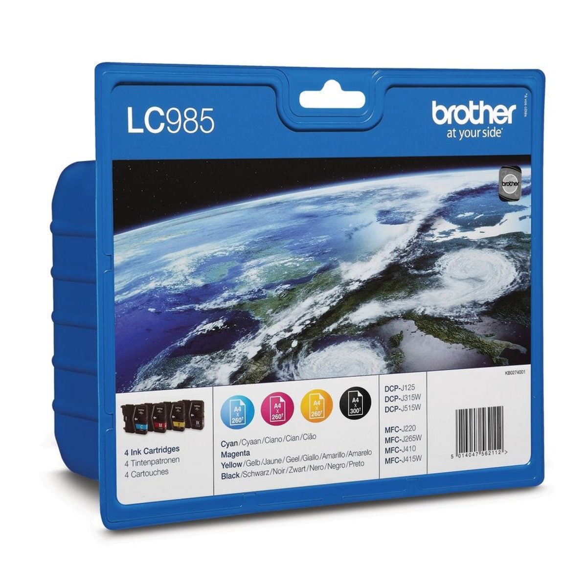 Brother LC-985VALBP Inkjet Cartridge B/C/M/Y 1