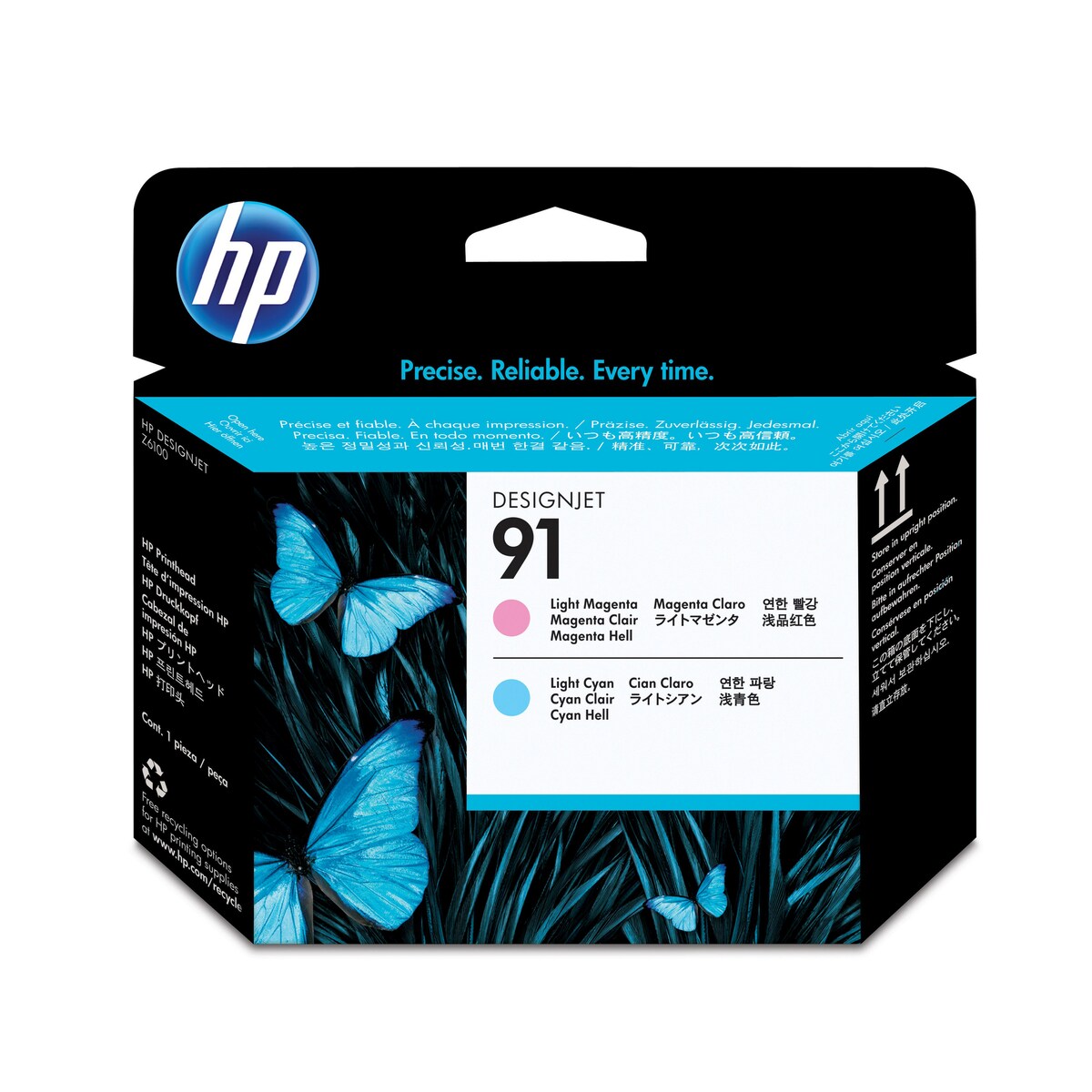 HP 91 Light Magenta and Light Cyan DesignJet Printhead (C9462A) 1