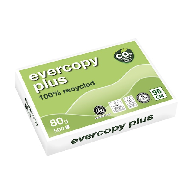 Evercopy Plus Recycled Paper A4 80 gsm White -  1 Ream of 500 Sheets 1