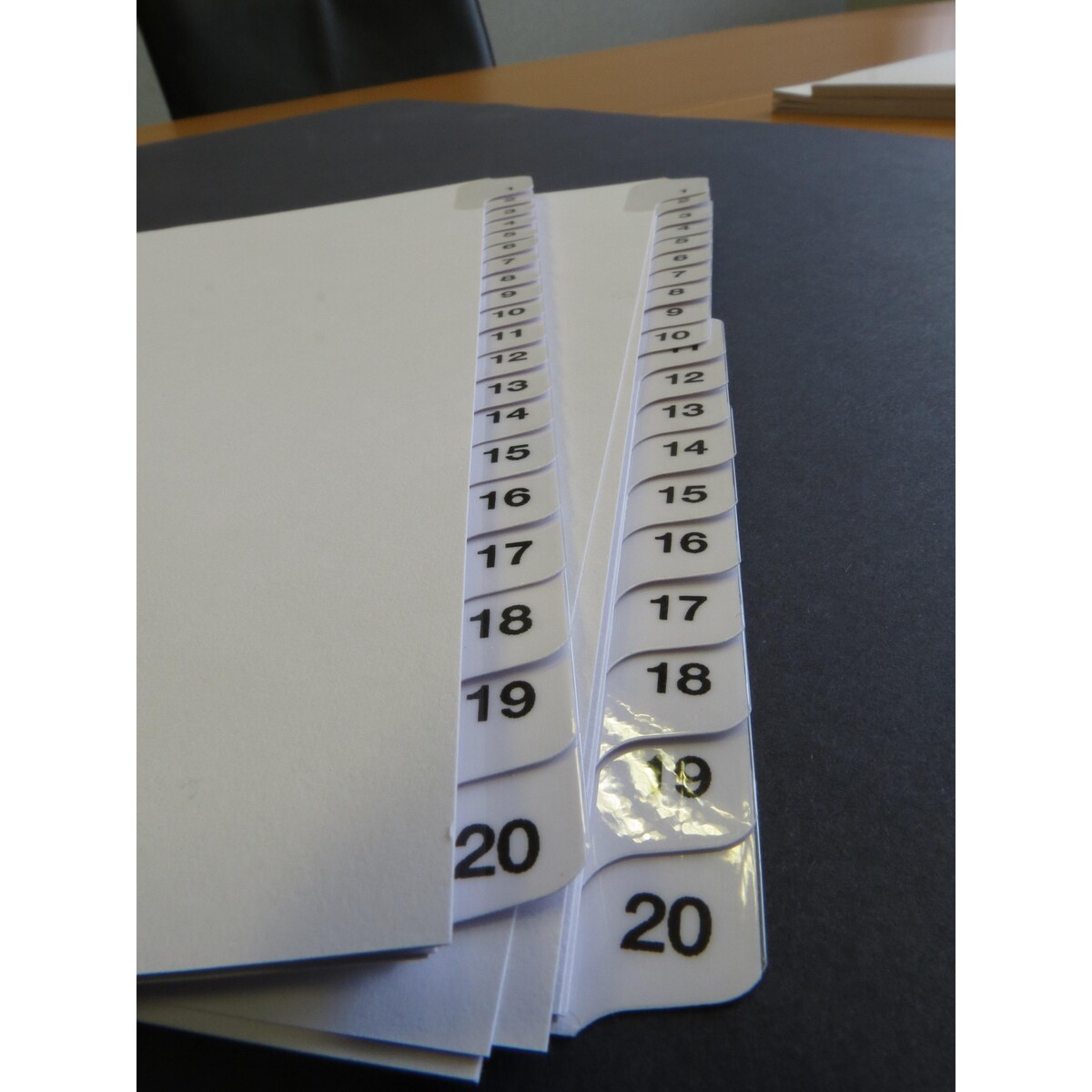 Tabbers Card A4 Index 1-50 white - Box of 10 1