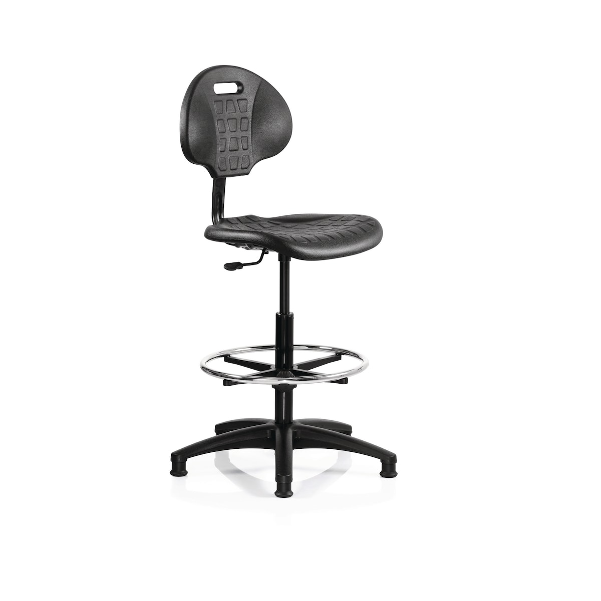 Dublin Industrial Chair with Footring Black 1